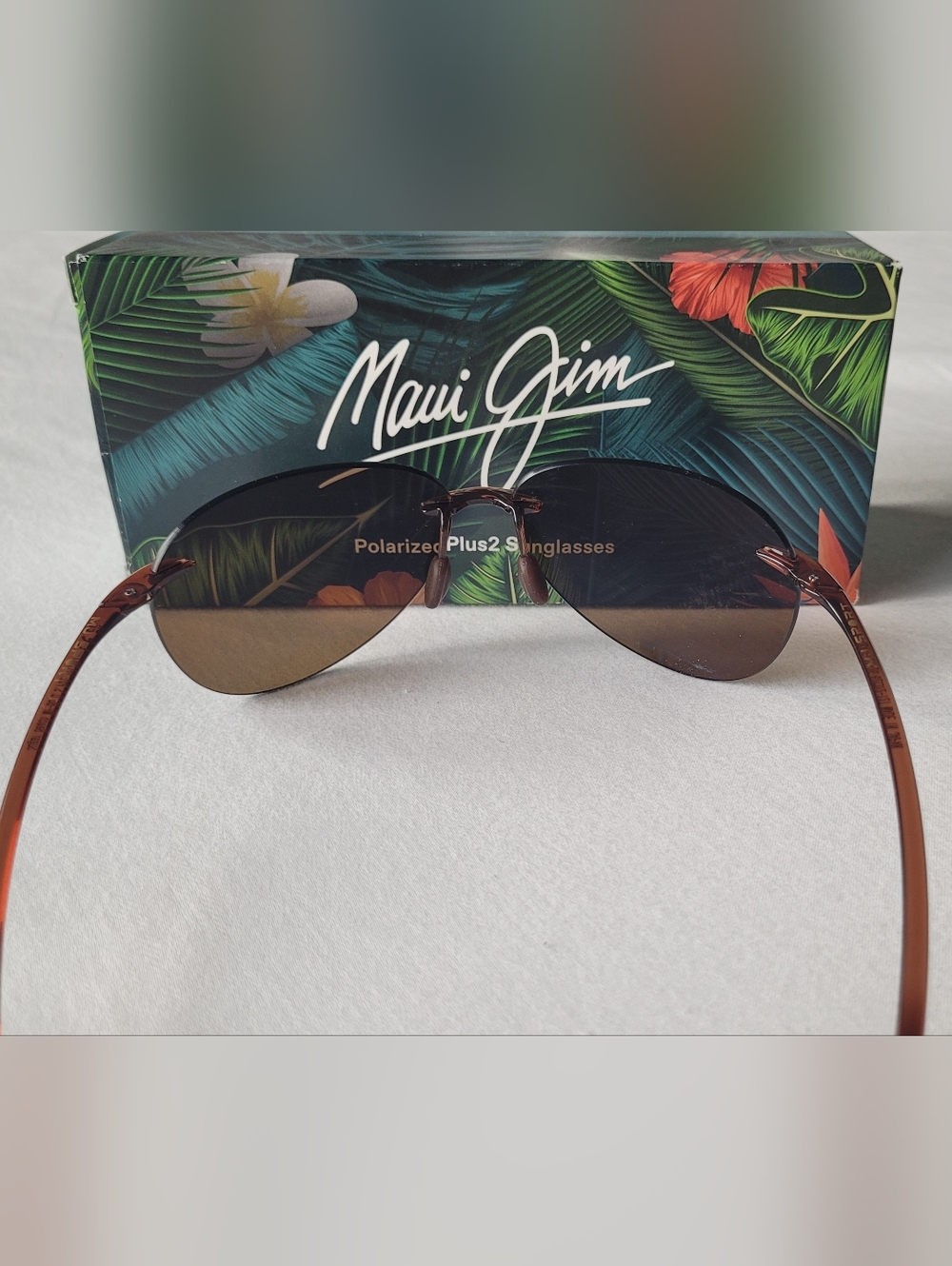 Maui Jim PolarizedPlus2 Sunglasses HCL Sugar Beach Rootbeer With Bronze Lenses - Picture 2 of 8